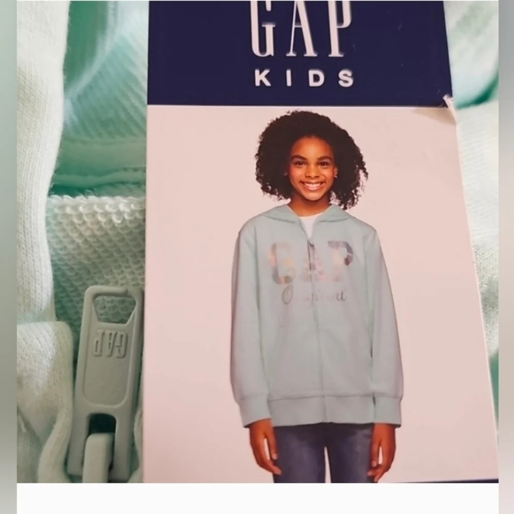 Gap Kids Full Zip French Terry Jacket Green